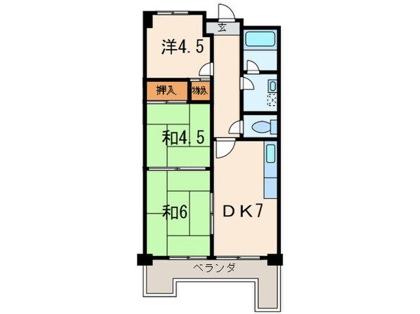 エイチツーオー杭瀬の物件間取画像